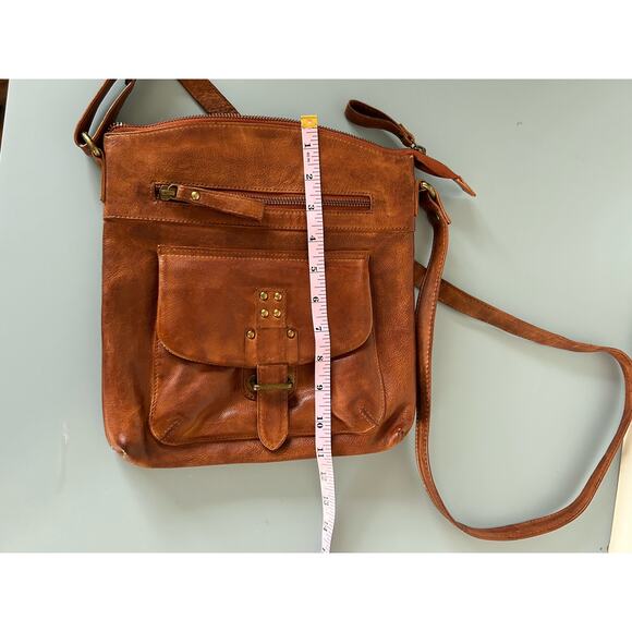 Unbranded brown faux leather cross body bag - Picture 8 of 8